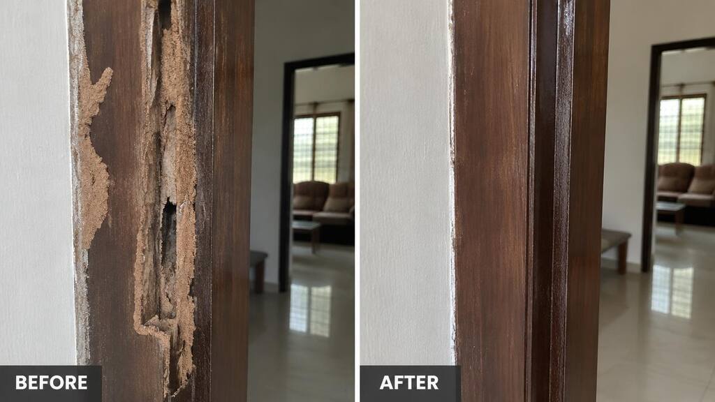 Before and after: Termite treatment